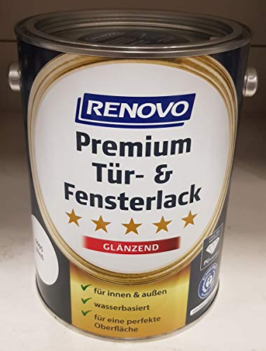 5,0 Liter RENOVO Premium Tür & Fensterlack glänzend Weiss
