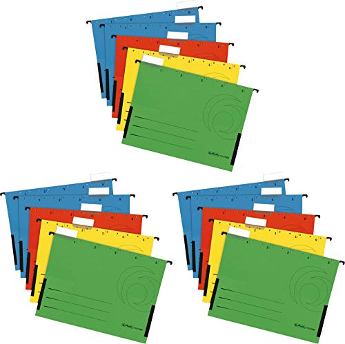 Herlitz 5874755 Hängetasche farbig sortiert 5er Packung (Farbig sortiert, 3x 5er Pack (Tasche))