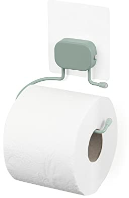 Compactor - Portarrollos de Papel higiénico Adhesivo sin Taladro, reposicionable, Metal con Pintura en Polvo, 13 x 6,5 x 13,5 cm, Color Verde GRENA