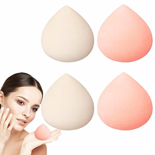 4PCS Marshmallow Makeup Set - Pink Makeup Sponges, Latex Free, Ultra Soft Beauty Blenders for Foundation, Creams and Powders