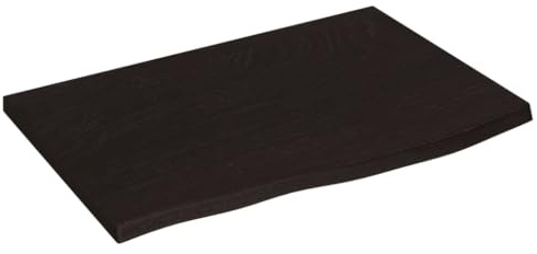 vidaXL Wandregal Dunkelbraun 60x40x2 cm Massivholz Eiche Behandelt