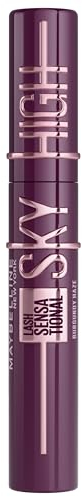 Maybelline Burgundy Mascara, Lash Sensational Sky High Volumizing & Thickening, Eyelash Lengthening, Flake-Free Formula, Washable Coloured Mascara Infused with Bamboo Extract, Burgundy Haze