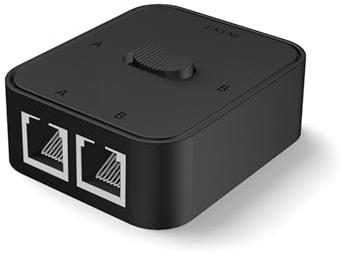 Commutateur Réseau Gigabit 2 Ports, 10 100 1000 Mbps, 2 en 1 Sortie, 1 en 2 Sorties, Sélecteur de Répartiteur RJ45 pour Cat 6, Commutateur D'extension PoE