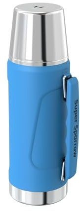 Super Sparrow Thermosflasche Edelstahl Trinkflasche - BPA-Frei - 1000ml - Auslaufsicherer Deckel Fungiert als Trinkbecher - Hält 12/24 Std. Heiß/Kalt - Thermoskanne für Sport, Outdoor
