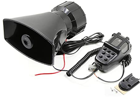 JINGFENG Auto Megaphon 7-Ton-Alarmhorn 12V 110dB Lautsprecher Feueralarm Krankenwagen Dröhnen Polizeisirene