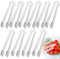 Realure 10 Pièces Pince à Glaçons, Mini Pince Cuisine en Plastique 16,3 cm, Transparente Pince de Service, Pince a Sucre, Pince Bonbon, Pince à salade, pour Cuisine, Café, Fête, Bar et Buffet