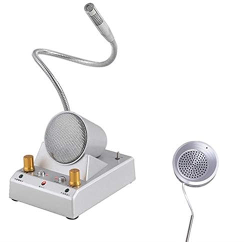 SXYKXYDL Intercomunicador de Ventana con Altavoz Exterior, micrófono Que Habla a través del Vidrio, Sistema de interfono de Doble vía para Negocios, oficinas, escuelas, mostradores y Bancos