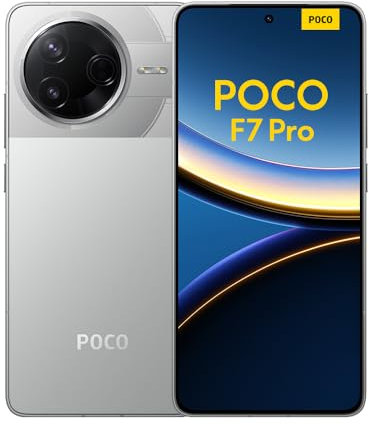 XIAOMI POCO F7 Pro Smartphone, 12+512, Silver, Batteria da 6000mAh, 90W HyperCharge, HyperAI (Caricabatterie non incluso)