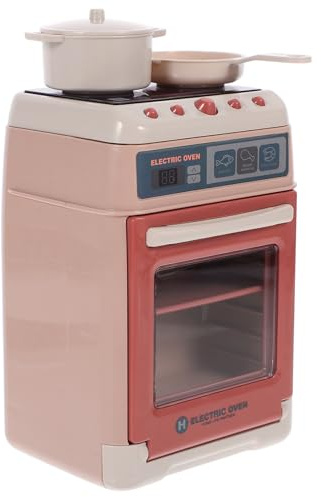 YARNOW Mini-spielküchenofen Für Junge Mädchen Elektrischer Backofen Spielzeug Sicheres Und Realistisches Ofenspielzeug Für Jungen Und Mädchen Ab Jahren