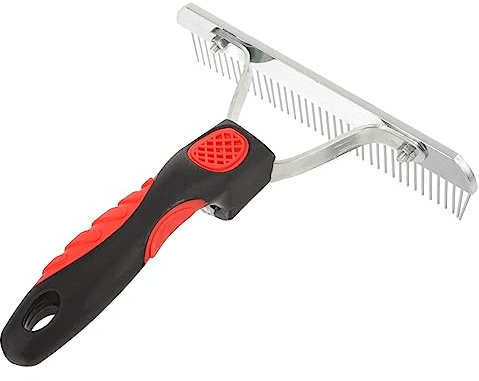 BCOATH Pferdebürste Für Fellpflege Ergonomischer Gummigriff Haustierpflegekamm Zum Entfernen Von Schmutz Losem Haar Sanften Massage