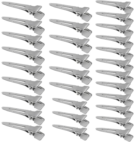 WeddHuis 30 Stück Metall Alligator Haarspangen Haarclips Haarklemmen Friseur Damen Mädchen Haarstyling DIY (4,5cm&5,5 cm)