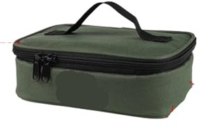 ZYAYNG Angeltasche Karpfen-Angeltasche, Mehrzweck-PVC-Oxford-Multifunktions-Fischrolle, Schnurköder, Werkzeugtasche, Angelzubehör FüR AngelausrüStung(19.5 * 12.5 * 7cm)