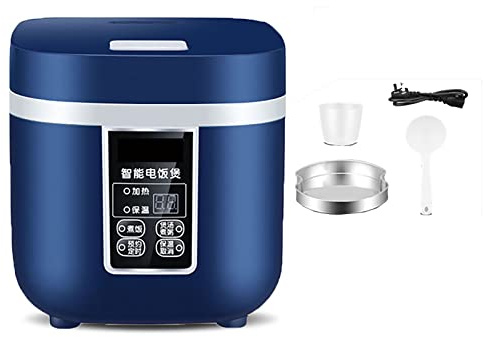 Cuociriso con vaporiera (1,2/1,8 l), pentola Interna Antiaderente, Isolamento Intelligente, prepara Riso e cibi e Verdure sani al Vapore, 220-240 V USA/UE (B, 1,2 l)