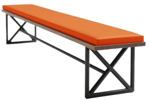 Cojín de cuero antideslizante para banco de 2 plazas, jardín y patio, cocina, comedor, columpio, ventana, cojín cómodo y duradero para banco de cerveza