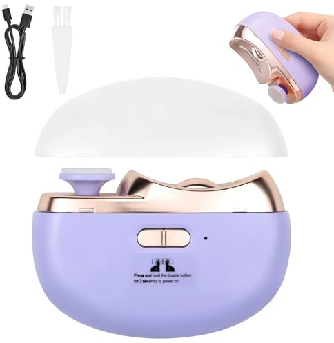 Coupe Ongle Electrique,2026 Nouveau Coupe-Ongles Automatique,3 En 1 Coupe Ongle Lime Électrique,avec Lumière LED,Taillé et Poli D'un Seul Tenant,pour Enfants,Adultes et Personnes âgées (Violet)