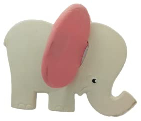 Lanco 8424678912373 Beißring Elephant Ears; 100% Naturkautschuk, weiß, 200 g