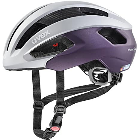 uvex rise cc Women's Edition - sicherer Performance-Helm für Damen - individuelle Größenanpassung - optimierte Belüftung - silver - plum matt - 52-56 cm