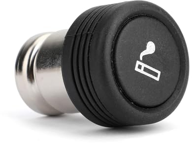 AUTOZOCO Encendedor De Cigarrillos De Coche Metalico 12 V Negro - mechero con Ancho 22mm - Botón Encendedor de Cigarrillos para la mayoría de los Coches- 22 mm - Enciende cigarros para vehiculos