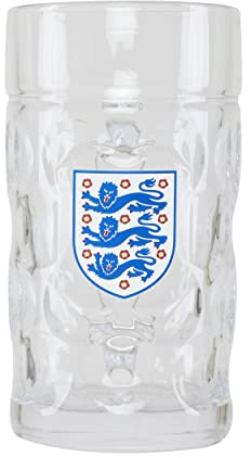 FOCO Official England Football Dimple Stein Glass 1000ml