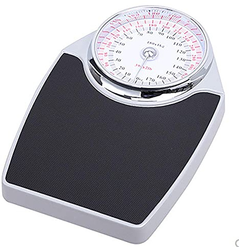 Analog Mechanical Scale 400 lb / 180kg - Heavy Duty, Anti-Slip Design for Accurate Weighing - Bathroom Scale for Home Use