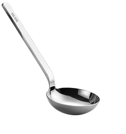 CNANRNANC Cuillère épaisse en acier inoxydable 304 avec grande tête – Pour servir et servir des soupes et des ragoûts – Louche à soupe passe au lave-vaisselle (grand)