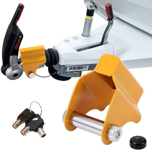 NiwNiw Lucchetto antifurto per caravan ad alta sicurezza per ALKO AKS1300/2004/3004 e AK130/160, protezione per gancio di traino con acciaio rinforzato