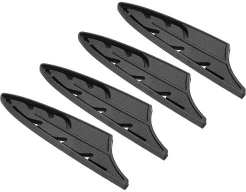 PATIKIL ABS Safety Knife Cover Sleeves for 3.5 Paring Knife, Universal Chopping Edge Guard Blade Protector Sheath for Kitchen Bar, Black, 9.6cm L, Pack of 4