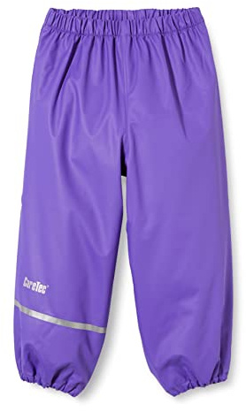 CareTec Unisex Kinder Rain Pants - Pu W/O Fleece Regenhose, Purple (633), 128 EU