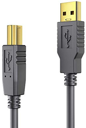 PureLink DS2000-200 USB 2.0 Aktiv Verbindungskabel (USB-A Stecker auf USB-B Stecker), Spannungerversorgung vom USB Port, kein Netzteil benötigt, vergolderte Kontakte, 20,0m, schwarz