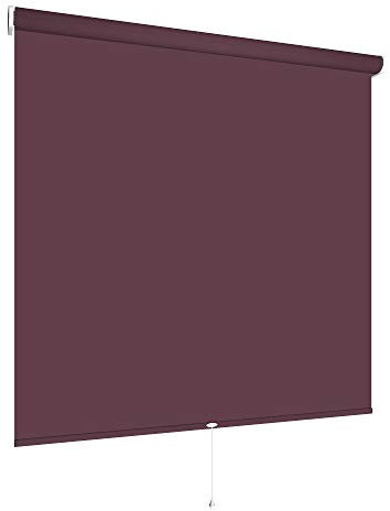 Verdunklungsrollo Springrollo Mittelzugrollo viele Farben und Größen Montage Metall Träger Fenster Rollo Vorhang lichtundurchlässig Raum verdunkelnd Hitzeschutz Sichtschutz (60 x 180 cm, Brombeere)