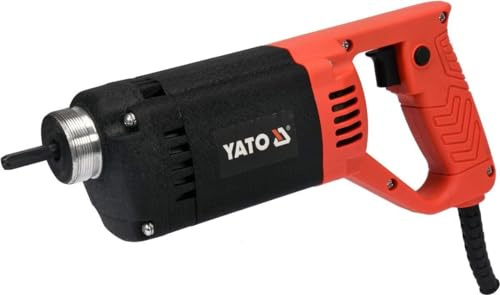 Yato Profi Betonrüttler | 1200 Watt | 35mm | Schlauchlänge: 3 Meter | flexible Welle | Flaschenrüttler Rüttelflasche Handrüttler, Rot, YT-82600