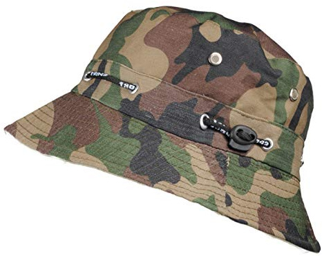 Toutacoo, Sommerhut, Sonnenhut, Hut, Ganzjahreshut, Einstellbar, faltbar- Unisex - Armee Tarnung