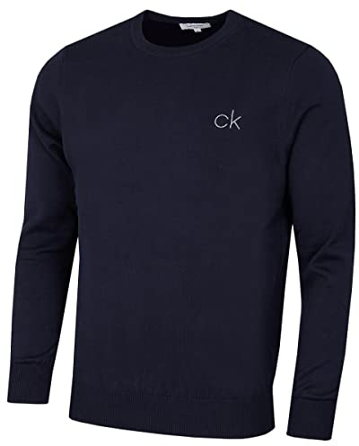 Calvin Klein Hombre Cuello Redondo Tour Comfort Golf Suéter - Armada - M