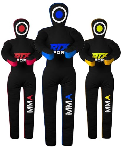 RTX SPORTS RTX MMA Judo Grappling Dummy - boxväska brasiliansk BJJ Jiu Jitsu position brottning BJJ Dummy Martial Arts boxkartongträning Dummies - duk - ofylld