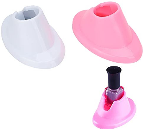2 Stück Nagellack Halter, Nail Polish Bottle Holder, Nagellack Flaschenhalter, Weicher Gummi Lack Flaschenhalter Auslaufsicher Steigert die Effizienz für Nagelkunst Salon