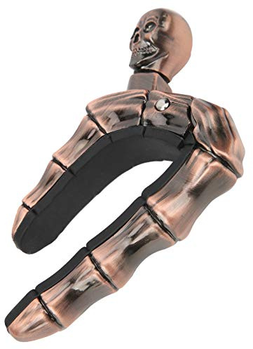 Gitarrenkapodaster, Totenkopf-Gitarre, Folk, Skelett-Kapodaster, Kapodaster, verstellbare Dichte, Zubehörteile für Folk-Akustikgitarre, allgemeines Gitarrenzubehör (Bronze)