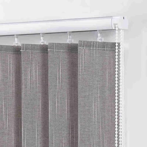Lamellenvorhang Nach Maß Vertikaljalousie Blickdicht Verdunkelnd Schiebepaneele Lamellen Vorhang Fenster Jalousie für Terrassenschiebetüren,Viele Farben,mit Zubehör,Breite x Höhe (110cm x 220cm)