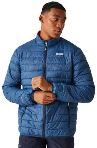 Regatta HillPack II Packaway - Chaqueta acolchada con cremallera completa para hombre, azul