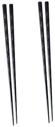 Cabilock 2paia Bacchette Antiscivolo Set Bacchette Giapponesi Per Cucina Per Ristoranti e Uso Design e Facile Da