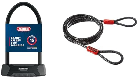 ABUS Bügelschloss Granit XPlus 540 + USH-Halterung - Fahrradschloss mit 13 mm starkem Bügel und XPlus Zylinder - ABUS-Sicherheitslevel 15