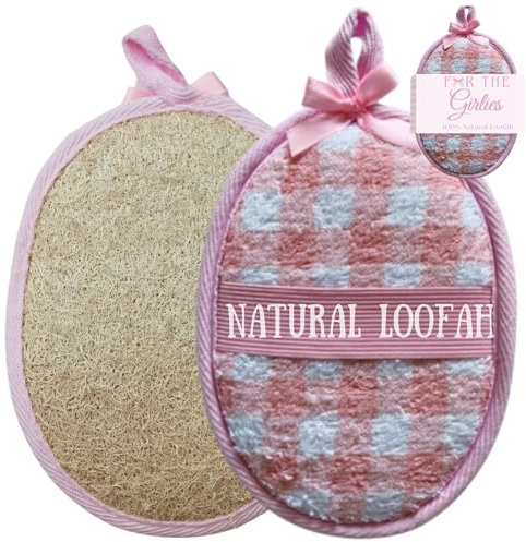Esponja exfoliante corporal natural para mujer, fabricado con esponja de lufa egipcia natural, luffa de ducha para cara y cuerpo. Almohadillas exfoliantes exfoliantes