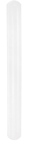 QUARKZMAN Fondant Rodillo PP 30cm x 2,5cm Sin Palo para Hornear Blanco