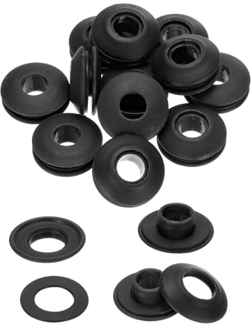 QUARKZMAN Lot de 25 œillets en plastique pour bâches, œillets en plastique antirouille pour bâche de camion, rideaux textiles, tentes, bâche de piscine, voiles d'ombrage, bannières, clips de fixation