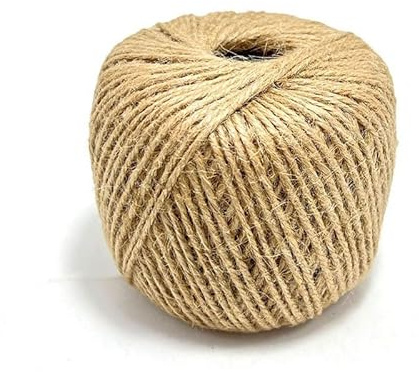 eMKay® Natural Garden Jute Twine 3 Ply - PACK OF 1 150m Balls of Garden Twine Garden String for Arts Crafts Gardening Wedding Décor Packing Christmas & Around the Home - 150 METRE / 492 FEET APPROX