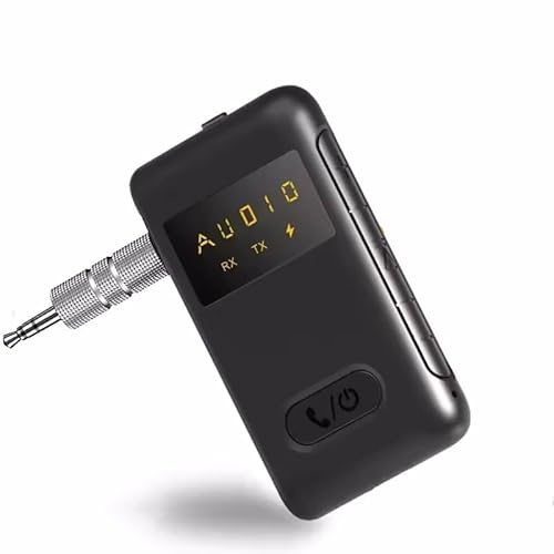Ziyan 2-in-1 Bluetooth 5.0 Audio Sender Empfänger Stereo, 3.5mm AUX Jack Stereo Musik Wireless Adapter Für Auto PC TV Kopfhörer Lautsprecher