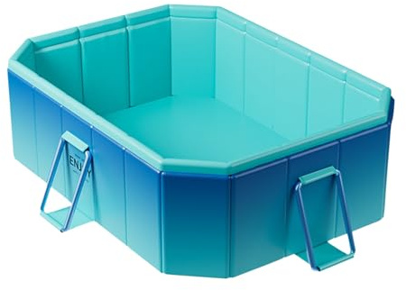 Stahlrahmenbecken Für Kinder Und Haustiere Rechteckiger Pool Den Außenbereich, Faltbarer Splash Frame Filterpumpe Stunde Zubehör