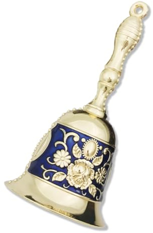 Vintage Handglocke, Antike Tischglocke, Metall-Serviceglocke, Mehrzweck-Rufglocke für Hotels, Restaurants, Schulen, Hochzeiten, Weihnachten und Dekoration (H)