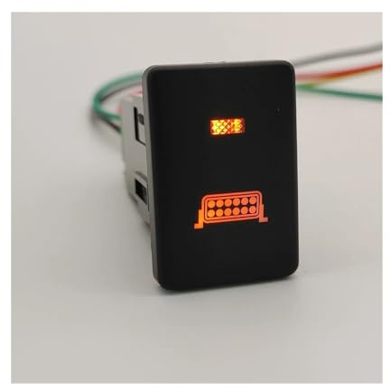 Adatto per Suzuki Jimny 2019 2020 2021, pulsante di accensione/spegnimento per barra luminosa a LED con filo, luce arancione per auto.