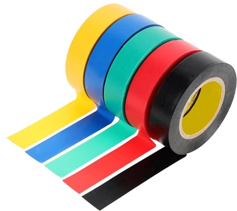 VALICLUD 10 Piezas Cinta Aislante de Pvc Colores Anchas Cinta Aislante de Colores para Exteriores Industrial para Aislamiento Interior y Exterior