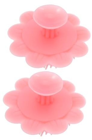 VALICLUD 2pcs Scalp Silicone Brush Double-Sided Cradle Cap Remover Soft Massage Shampoo Hair Wash Scrubber for Newborns with Ergonomic Grip